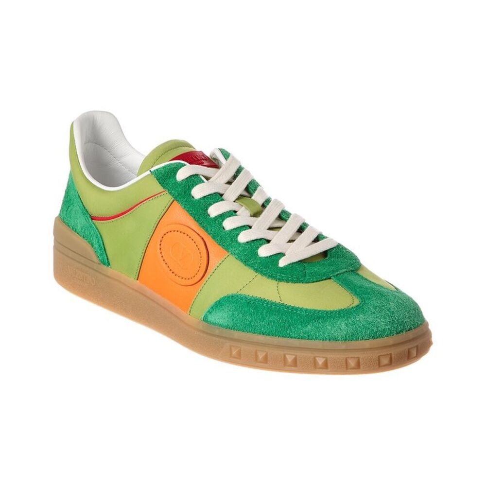 Valentino Upvillage Canvas &N Suede Sneaker, Green